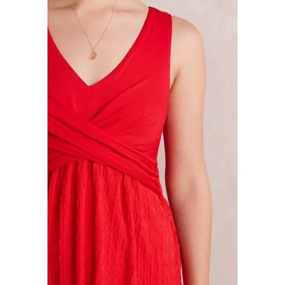 Anthropologie Amadi Red Cross Front Dress Size Small - Picture 2 of 9